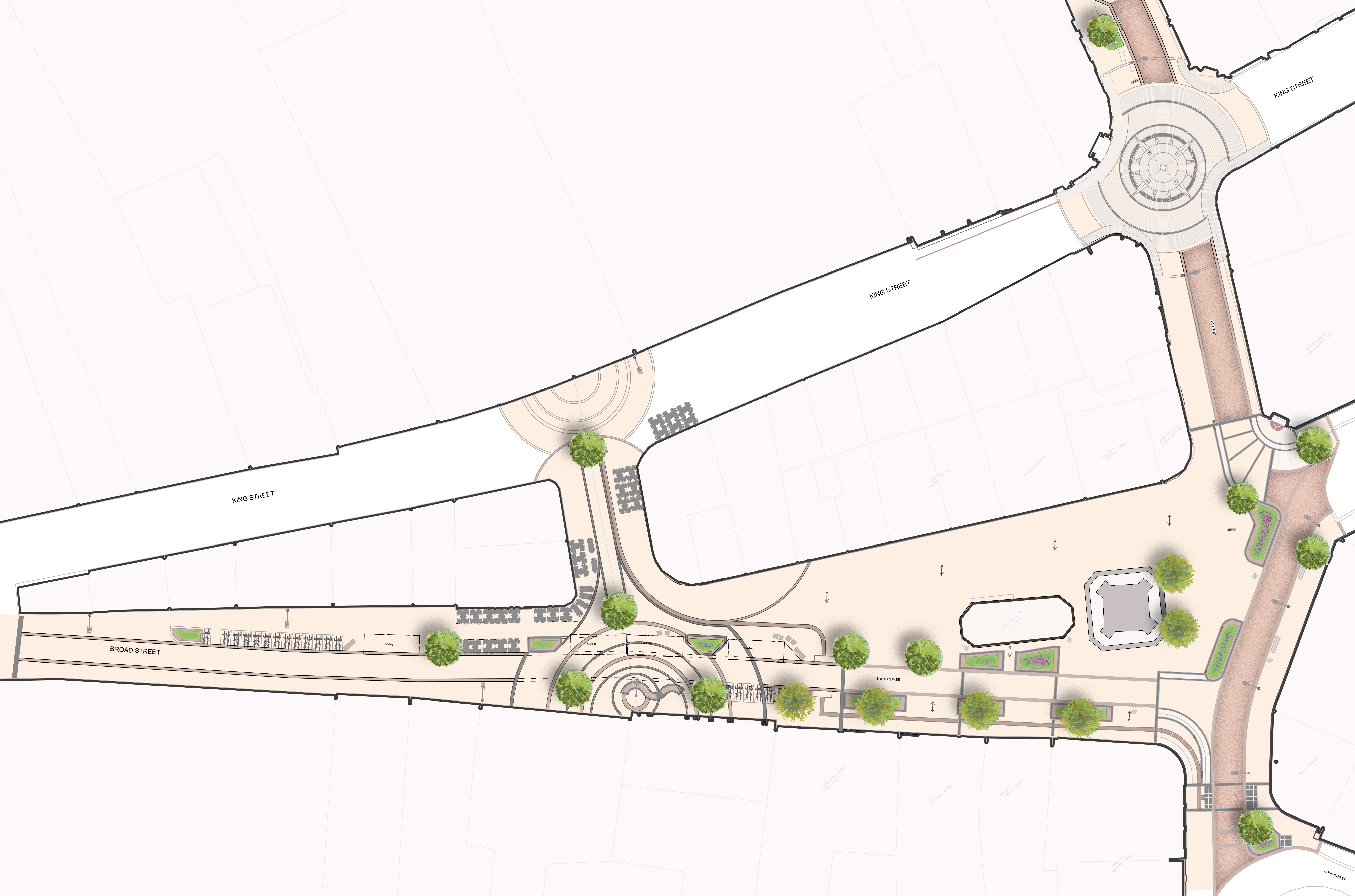 Proposed Site Plan for Broad Street Improvements